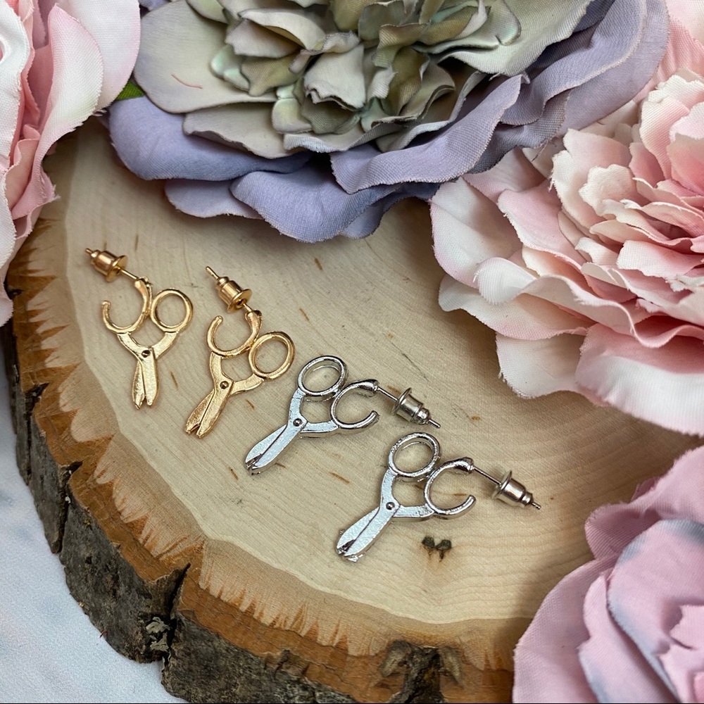 Modern Scissor Earrings - Picture 8 of 16